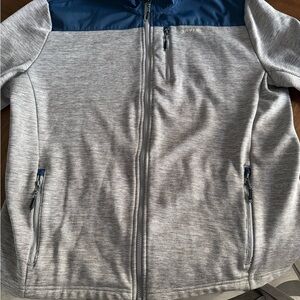 Orvis Gray and Blue Zip-Up Jacket